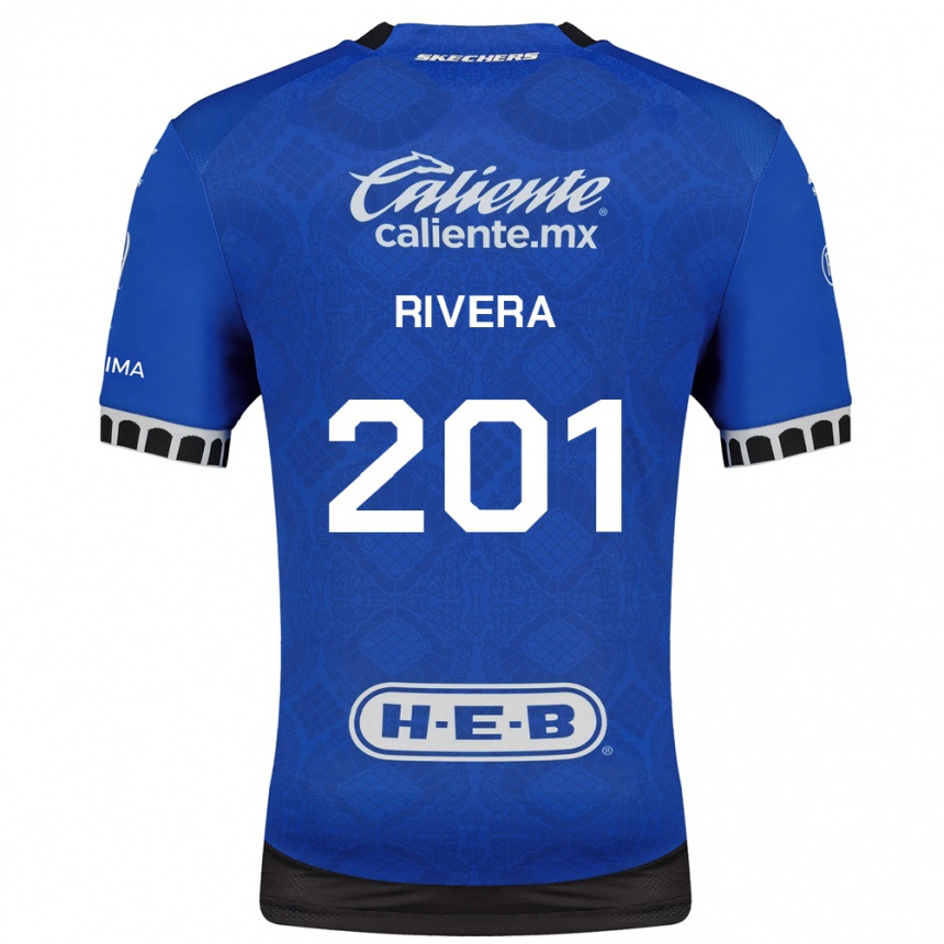 גברים כדורגל Christian Rivera #201 כחול מלכותי לבן שחור הרחק ג'רזי 2026/27