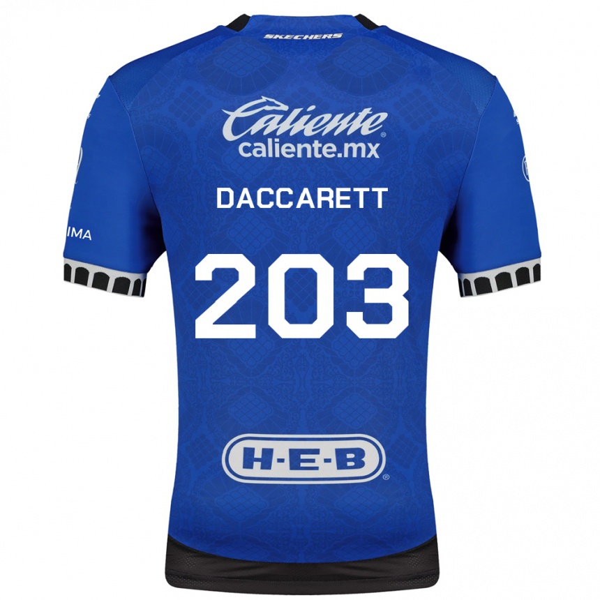 גברים כדורגל Juan Daccarett #203 כחול מלכותי לבן שחור הרחק ג'רזי 2026/27