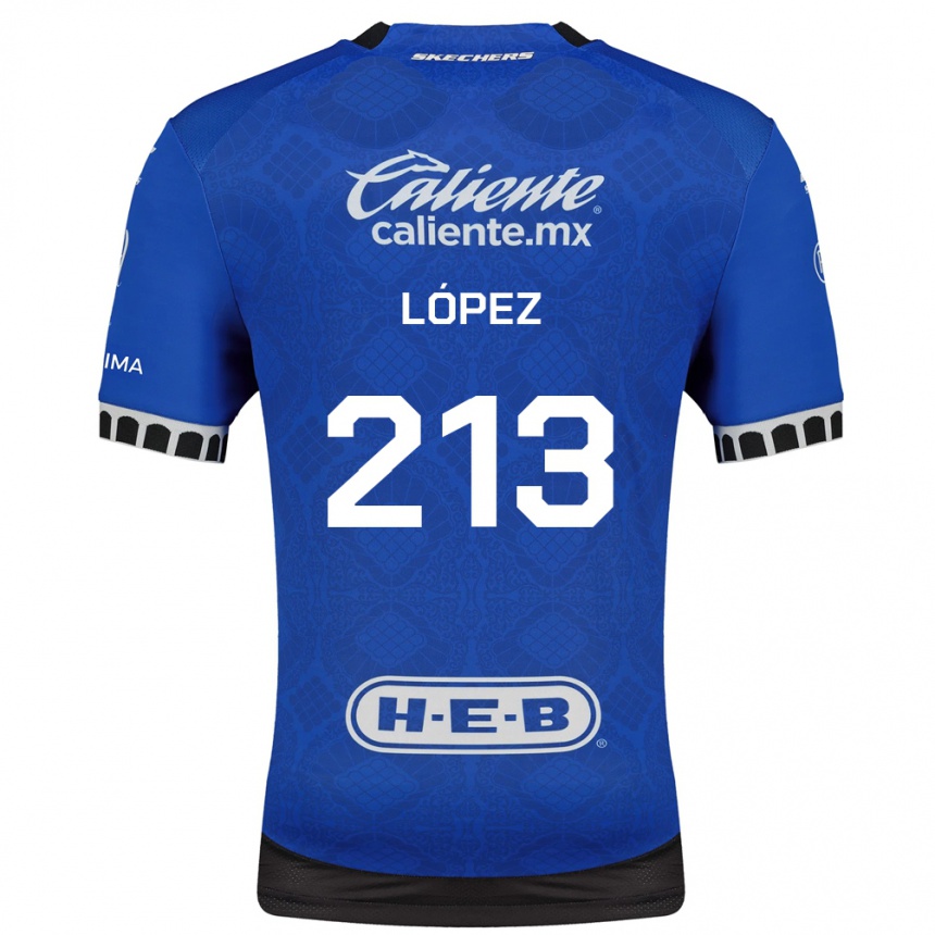 גברים כדורגל Juan López #213 כחול מלכותי לבן שחור הרחק ג'רזי 2026/27