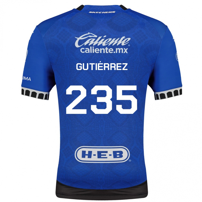 גברים כדורגל Luis Gutiérrez #235 כחול מלכותי לבן שחור הרחק ג'רזי 2026/27