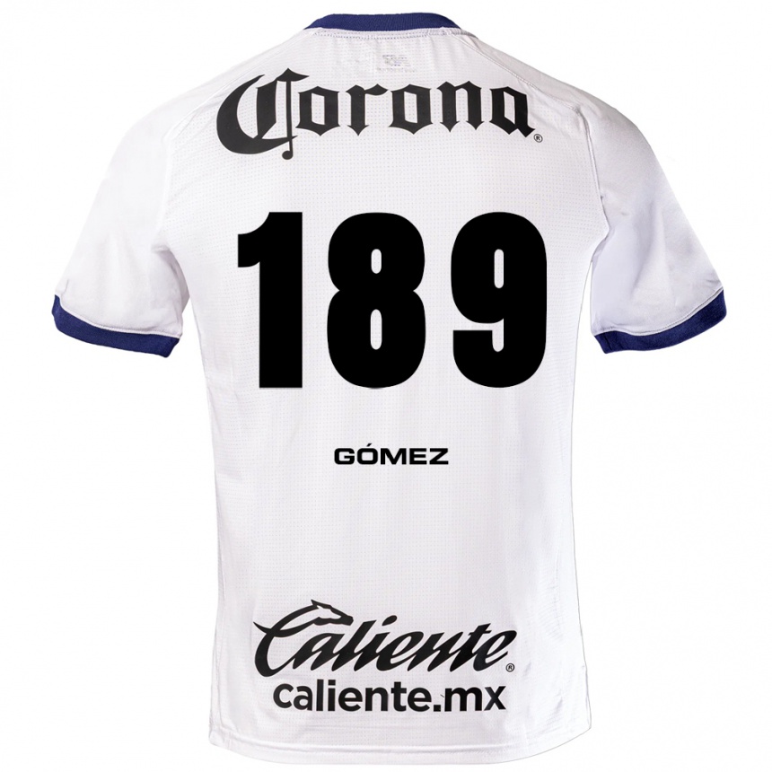 גברים כדורגל Enrique Gómez #189 לבן כחול שחור הרחק ג'רזי 2026/27 גברים כדורגל Enrique Gómez #189 לבן כחול שחור הרחק ג'רזי 2026/27
