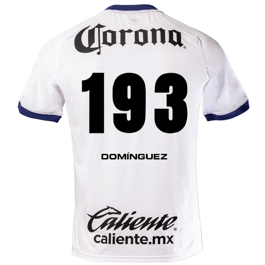 גברים כדורגל Iker Domínguez #193 לבן כחול שחור הרחק ג'רזי 2026/27 גברים כדורגל Iker Domínguez #193 לבן כחול שחור הרחק ג'רזי 2026/27
