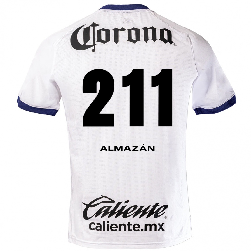 גברים כדורגל Fernando Almazán #211 לבן כחול שחור הרחק ג'רזי 2026/27