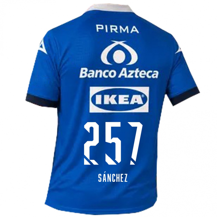 גברים כדורגל Xavi Sánchez #257 כחול לבן הרחק ג'רזי 2026/27