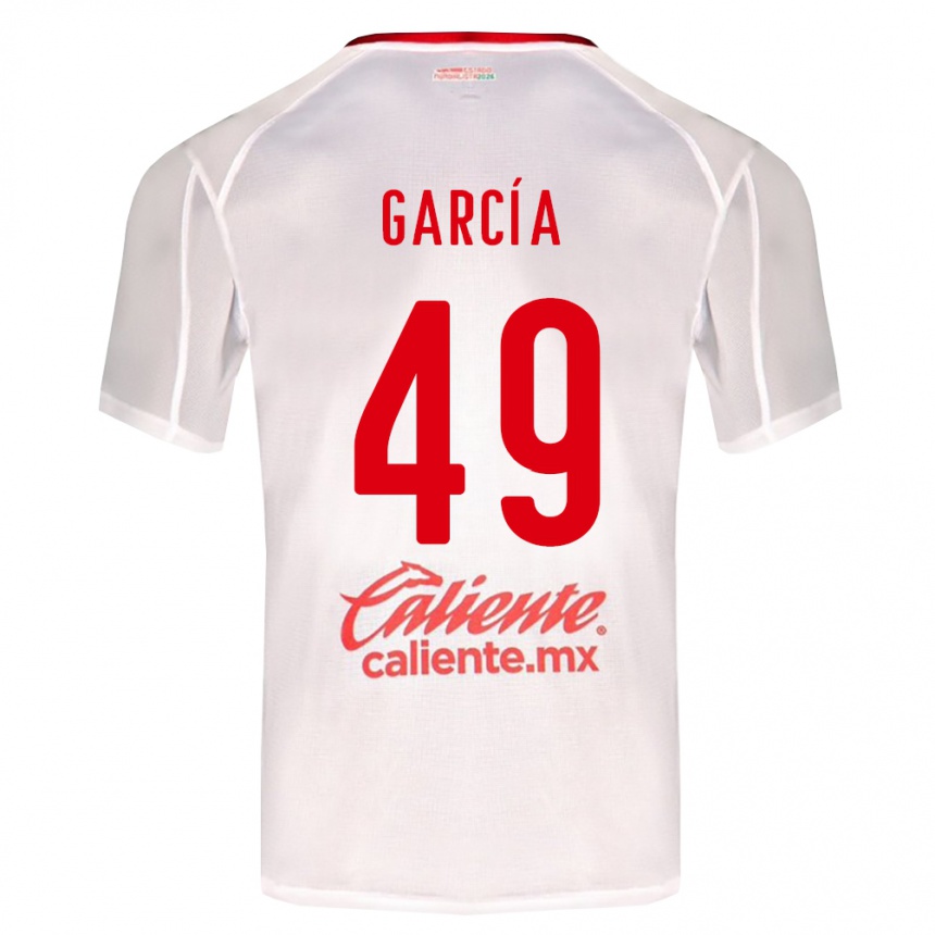 גברים כדורגל Gilberto García #49 לבן ירוק אדום הרחק ג'רזי 2026/27