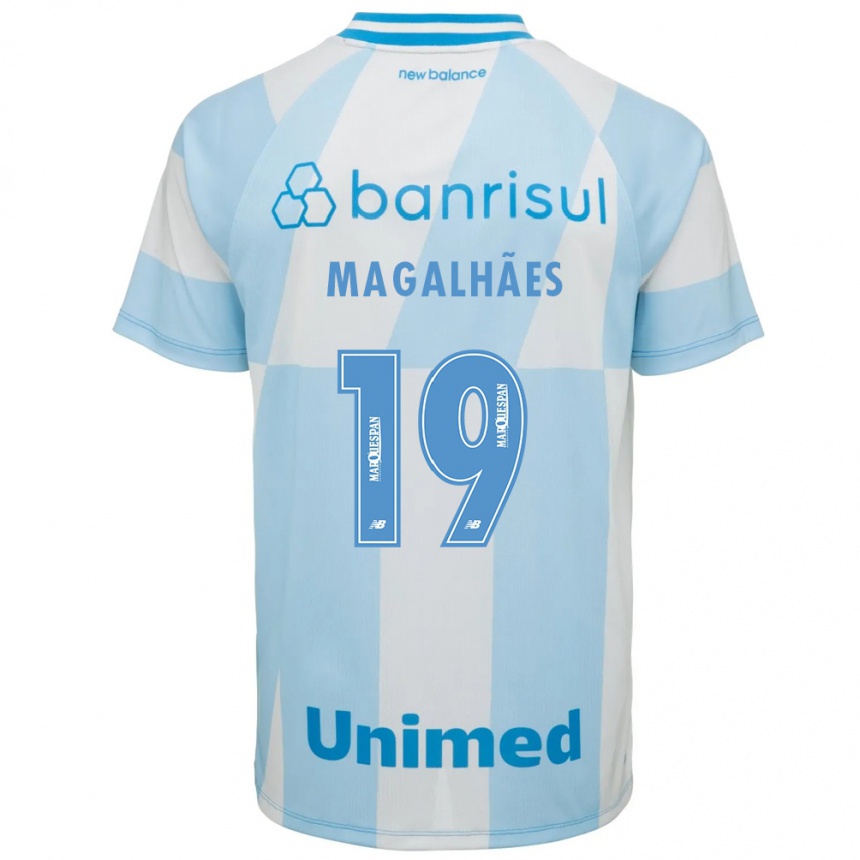 גברים כדורגל Fellipe Magalhães #19 כחול בהיר לבן הרחק ג'רזי 2026/27