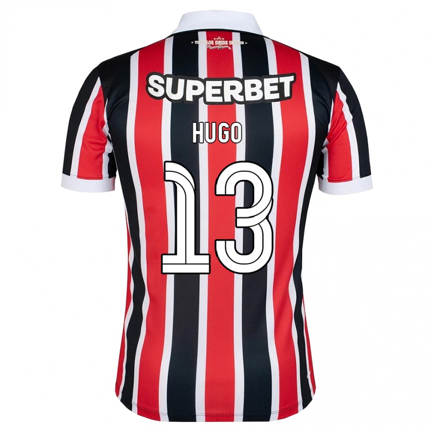 גברים כדורגל Hugo #13 אדום לבן שחור הרחק ג'רזי 2026/27