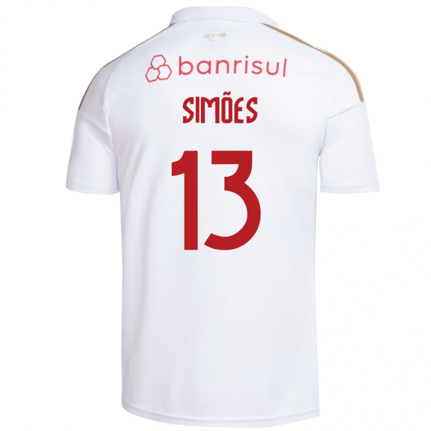 גברים כדורגל Arthur Simões #13 אדום לבן הרחק ג'רזי 2026/27