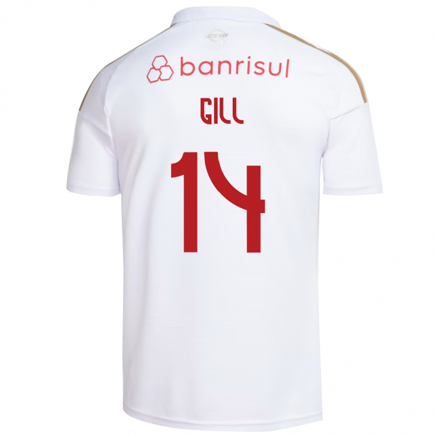 גברים כדורגל Antonio Gill #14 אדום לבן הרחק ג'רזי 2026/27