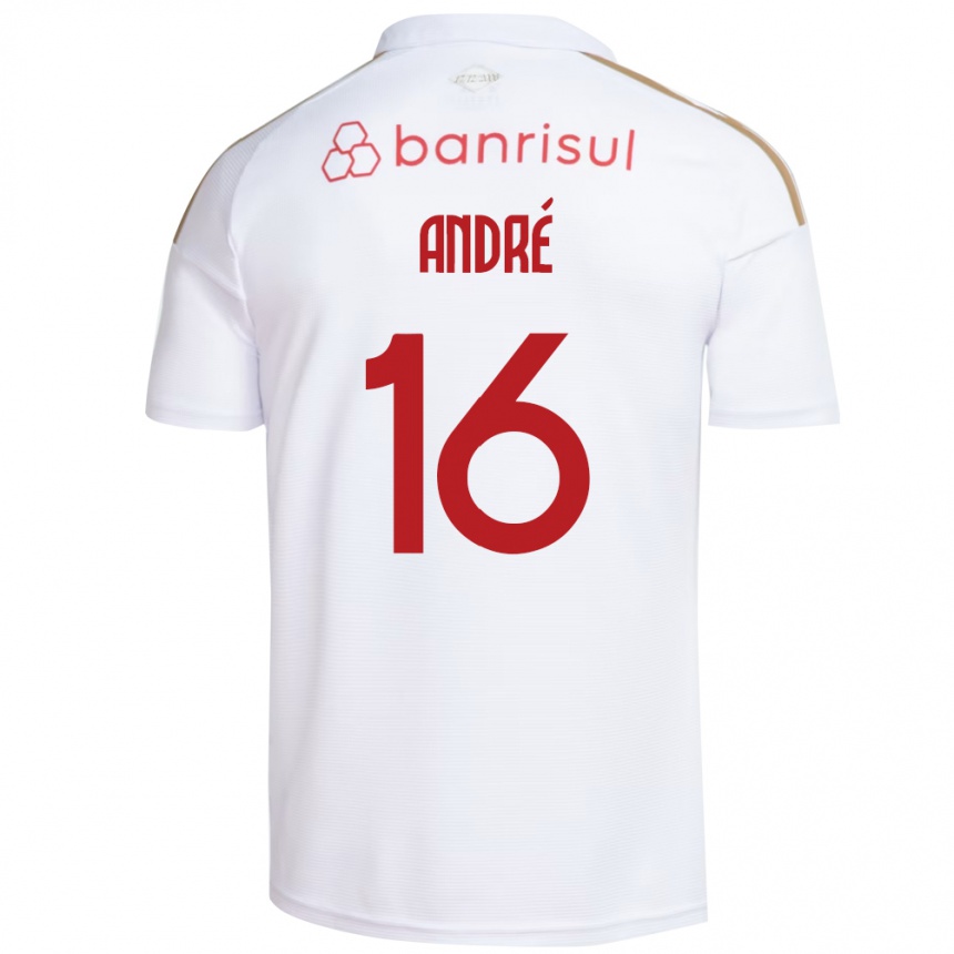 גברים כדורגל André Sion Lemos Oliveira #16 אדום לבן הרחק ג'רזי 2026/27
