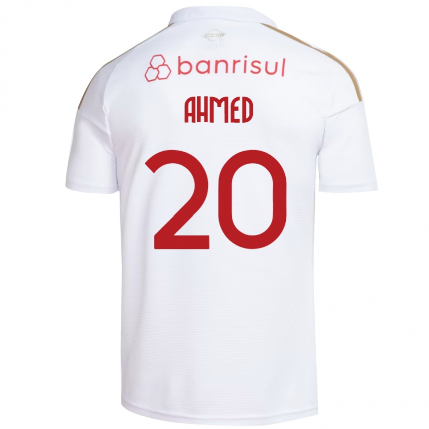 גברים כדורגל Diego Ahmed #20 אדום לבן הרחק ג'רזי 2026/27