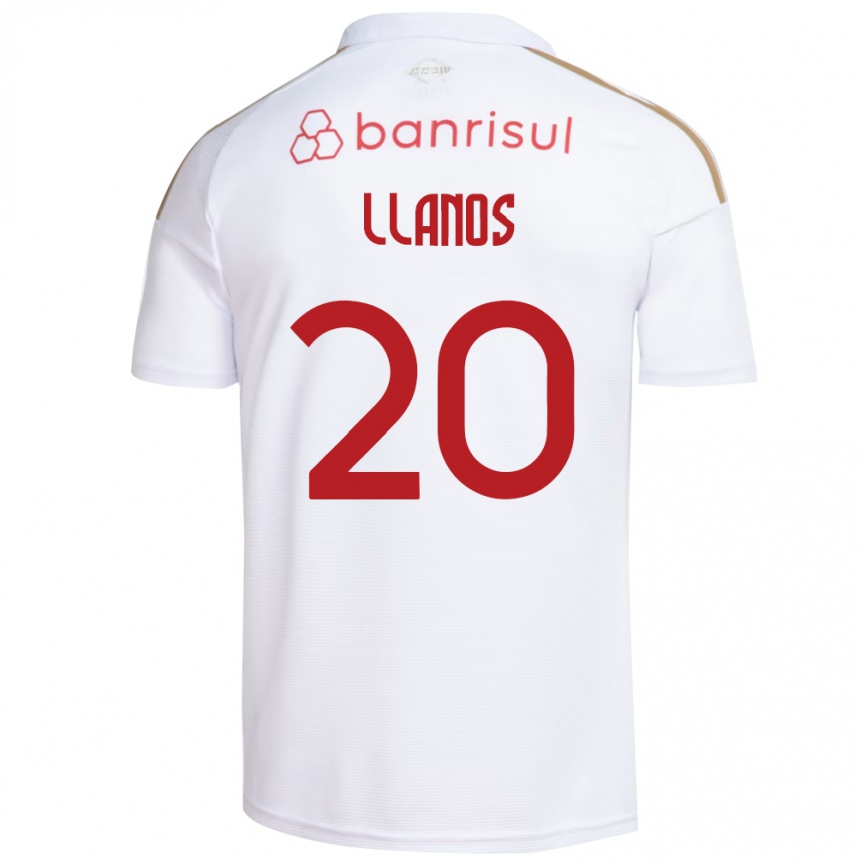 גברים כדורגל Pati Llanos #20 אדום לבן הרחק ג'רזי 2026/27