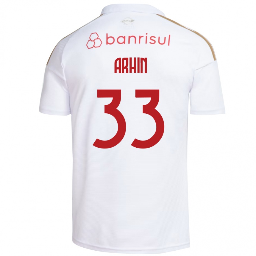 גברים כדורגל Benjamin Arhin #33 אדום לבן הרחק ג'רזי 2026/27