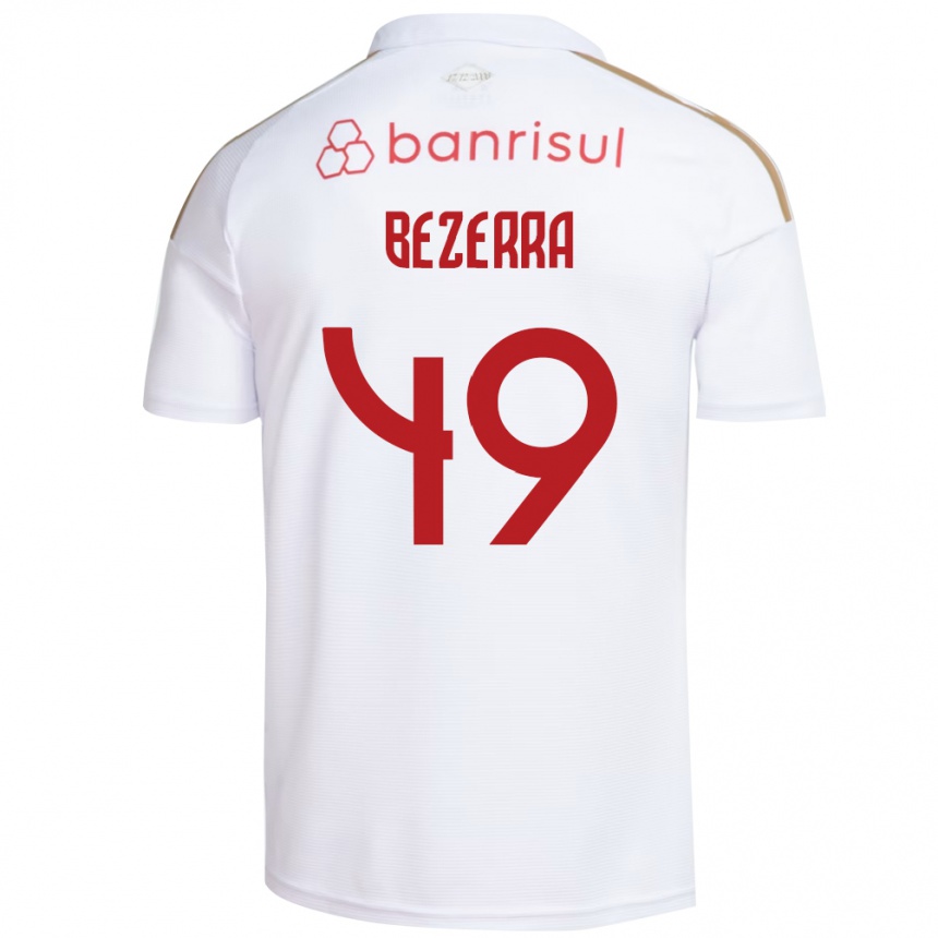 גברים כדורגל João Bezerra #49 אדום לבן הרחק ג'רזי 2026/27