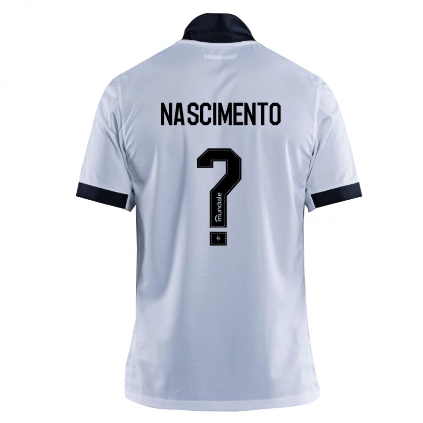 גברים כדורגל Ruan Nascimento #0 שחור לבן הרחק ג'רזי 2026/27