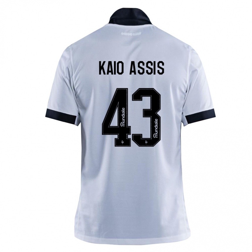 גברים כדורגל Kaio Assis #43 שחור לבן הרחק ג'רזי 2026/27