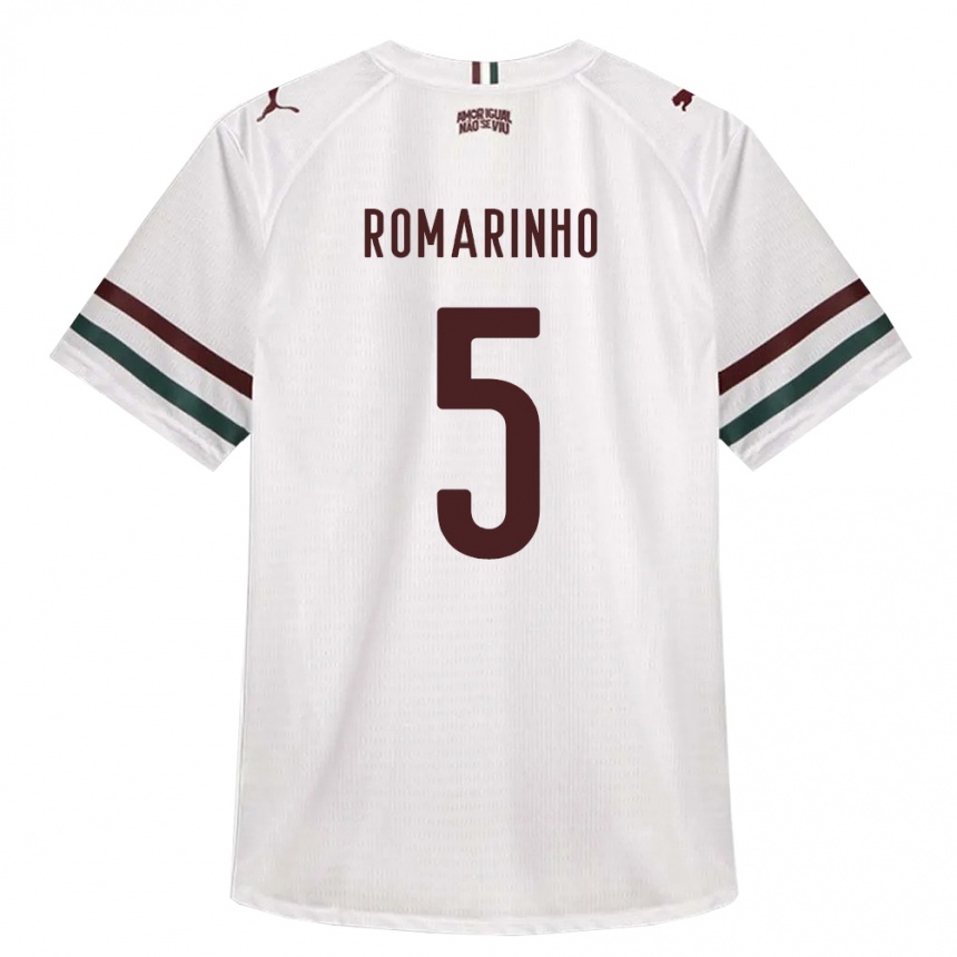גברים כדורגל Romarinho #5 לבן ירוק בורדו הרחק ג'רזי 2026/27