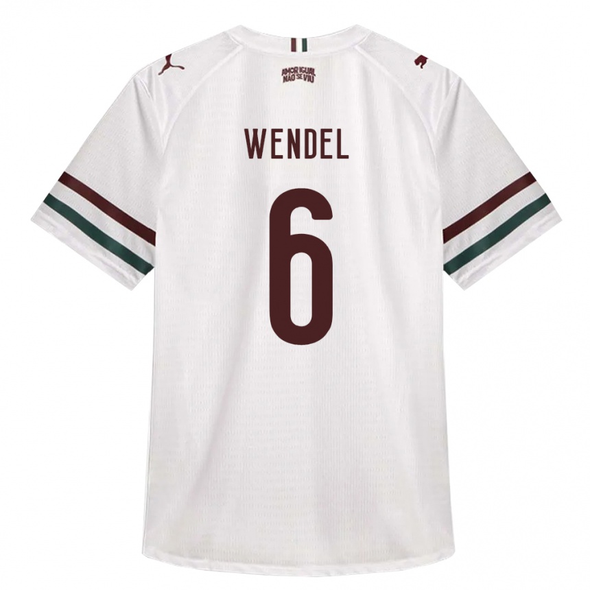 גברים כדורגל Richard Wendel #6 לבן ירוק בורדו הרחק ג'רזי 2026/27