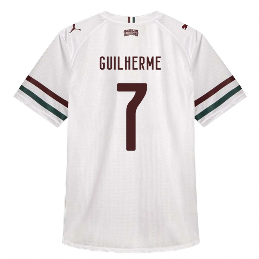 גברים כדורגל Luiz Guilherme #7 לבן ירוק בורדו הרחק ג'רזי 2026/27