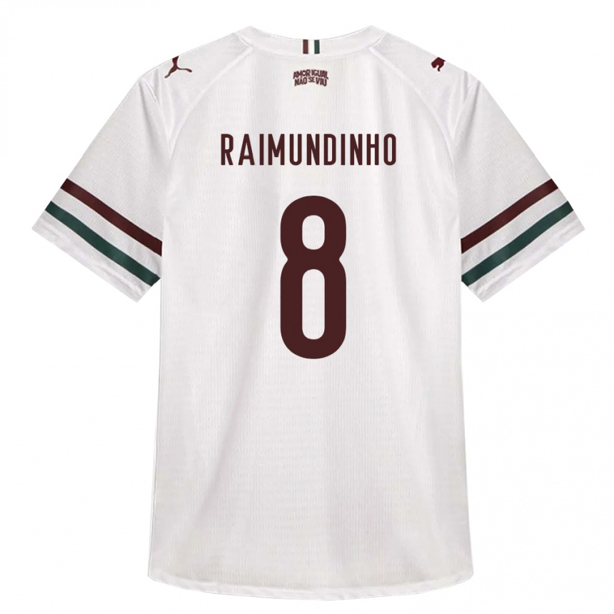 גברים כדורגל Raimundinho #8 לבן ירוק בורדו הרחק ג'רזי 2026/27
