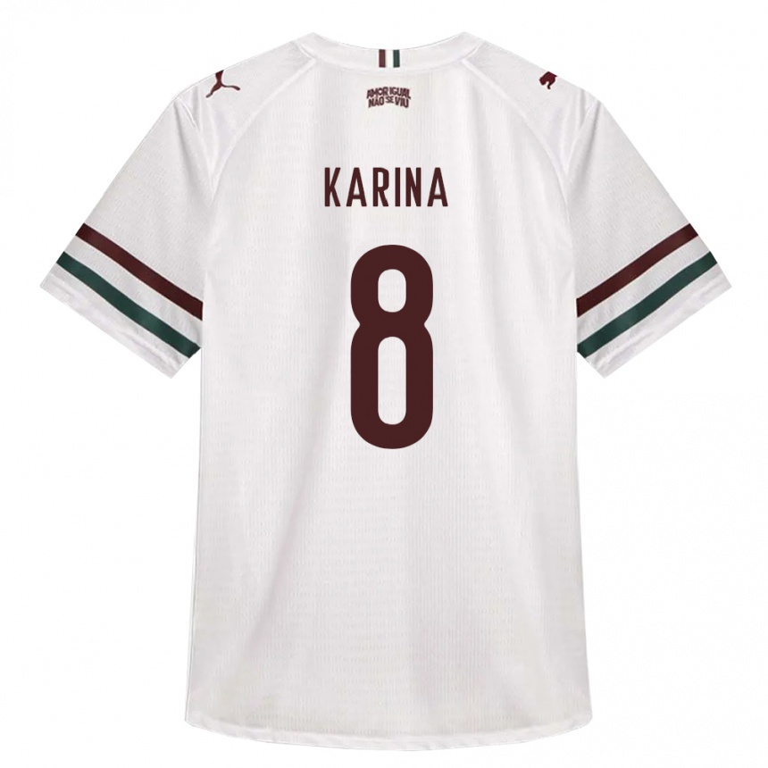 גברים כדורגל Karina #8 לבן ירוק בורדו הרחק ג'רזי 2026/27 גברים כדורגל Karina #8 לבן ירוק בורדו הרחק ג'רזי 2026/27