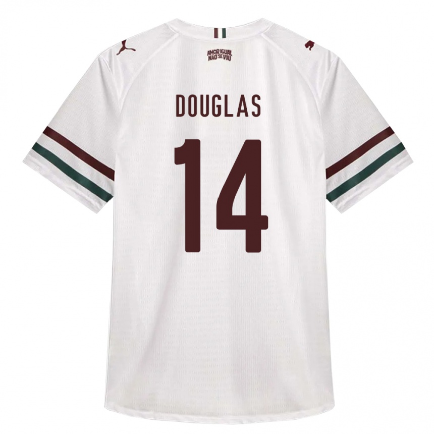 גברים כדורגל Caio Douglas #14 לבן ירוק בורדו הרחק ג'רזי 2026/27