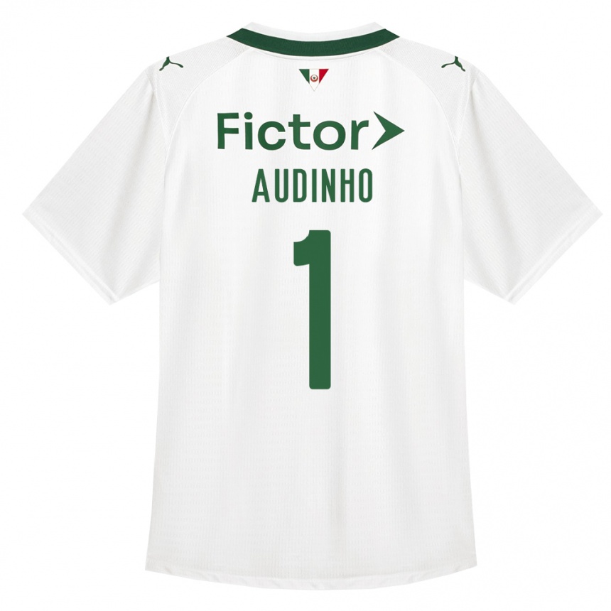 גברים כדורגל Audinho #1 ירוק לבן הרחק ג'רזי 2026/27