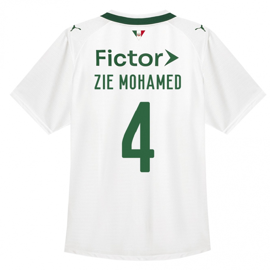 גברים כדורגל Kone Zie Mohamed #4 ירוק לבן הרחק ג'רזי 2026/27