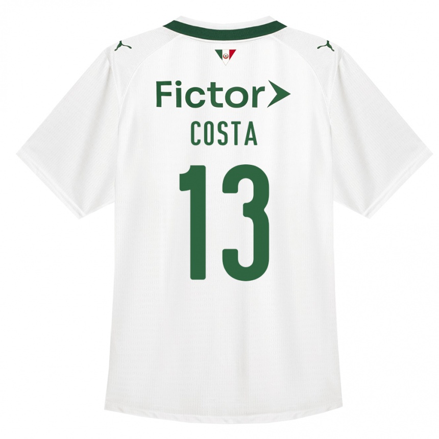 גברים כדורגל Enzo Costa #13 ירוק לבן הרחק ג'רזי 2026/27