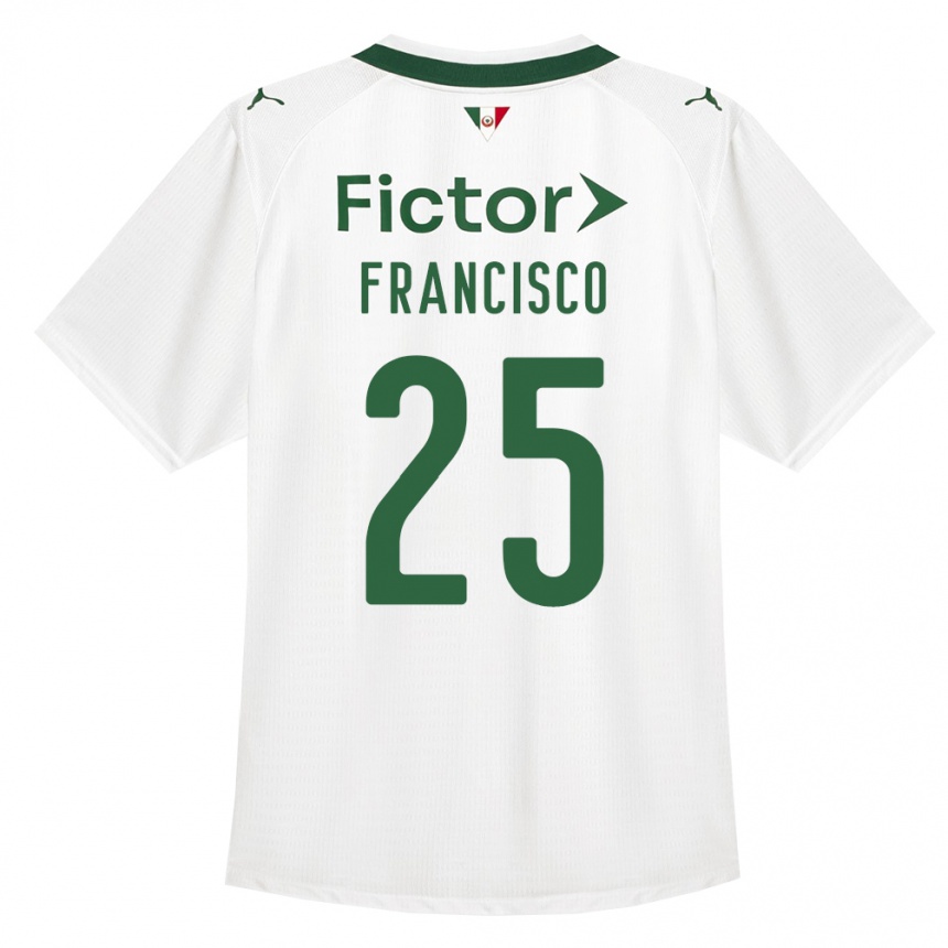 גברים כדורגל Juan Francisco #25 ירוק לבן הרחק ג'רזי 2026/27