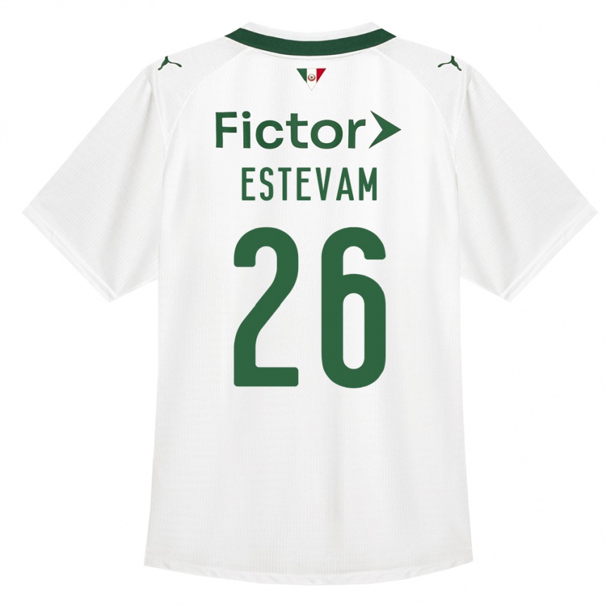 גברים כדורגל Laís Estevam #26 ירוק לבן הרחק ג'רזי 2026/27