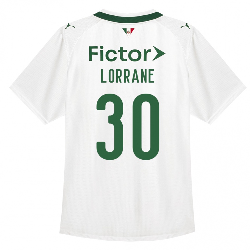 גברים כדורגל Lorrane #30 ירוק לבן הרחק ג'רזי 2026/27