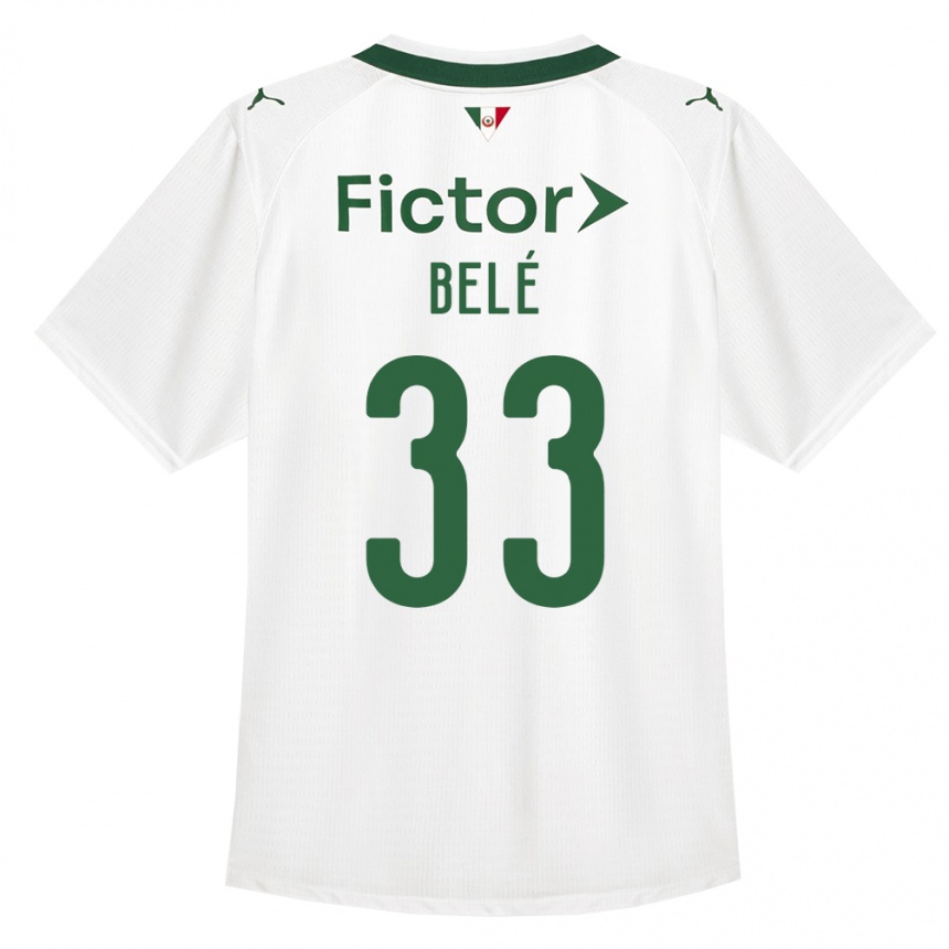 גברים כדורגל Erick Belé #33 ירוק לבן הרחק ג'רזי 2026/27