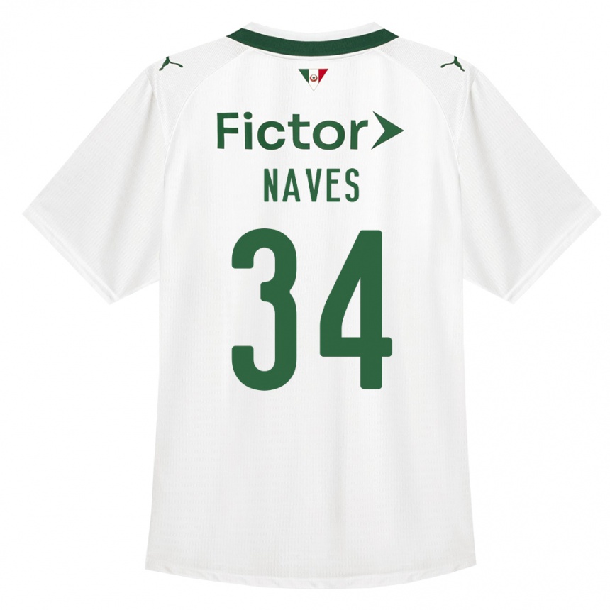 גברים כדורגל Naves #34 ירוק לבן הרחק ג'רזי 2026/27 גברים כדורגל Naves #34 ירוק לבן הרחק ג'רזי 2026/27