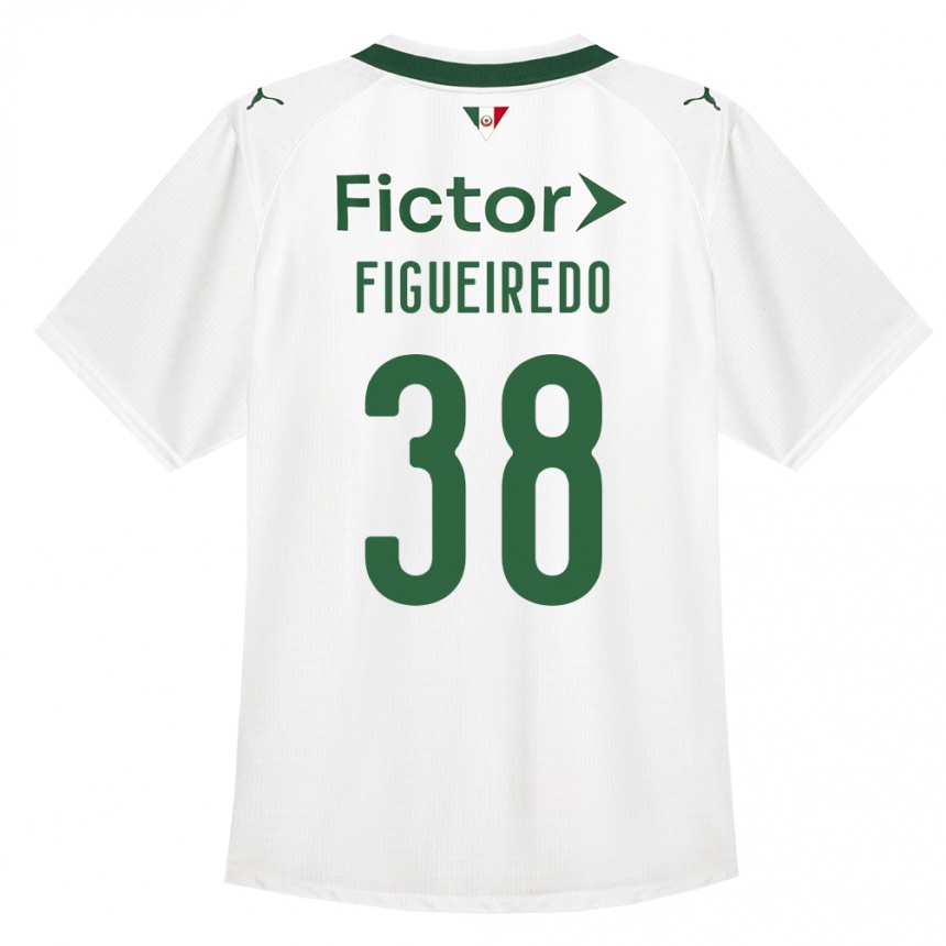 גברים כדורגל Figueiredo #38 ירוק לבן הרחק ג'רזי 2026/27