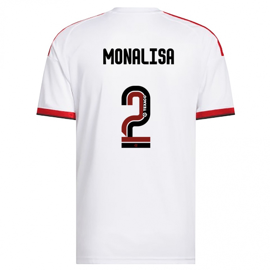 גברים כדורגל Monalisa #2 לבן אדום שחור הרחק ג'רזי 2026/27