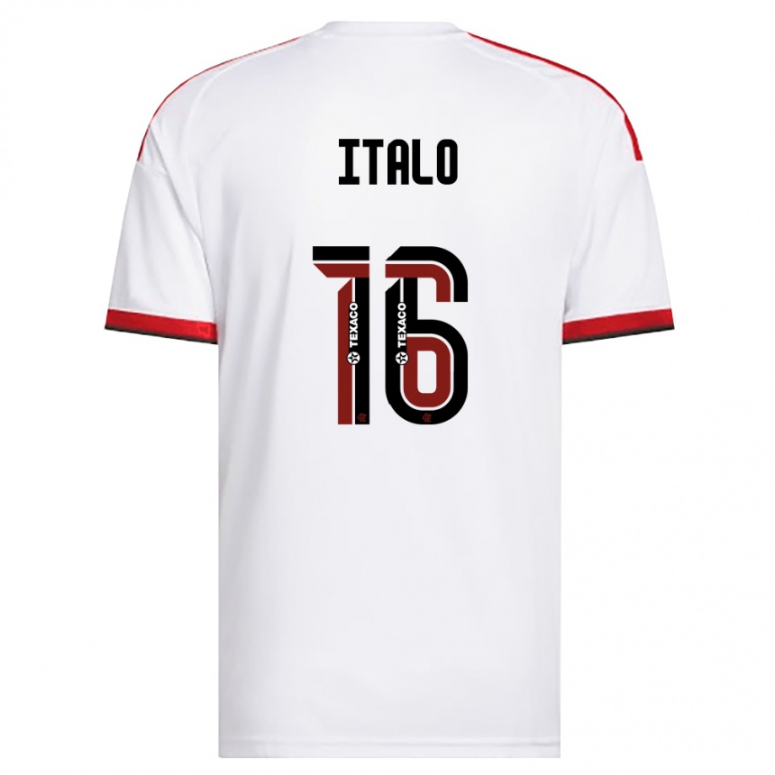 גברים כדורגל Italo #16 לבן אדום שחור הרחק ג'רזי 2026/27
