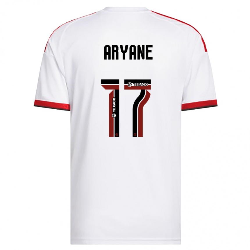 גברים כדורגל Aryane #17 לבן אדום שחור הרחק ג'רזי 2026/27