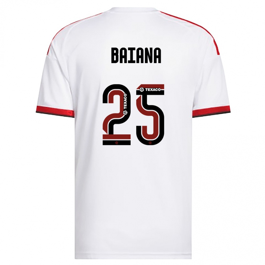 גברים כדורגל Larissa Baiana #25 לבן אדום שחור הרחק ג'רזי 2026/27