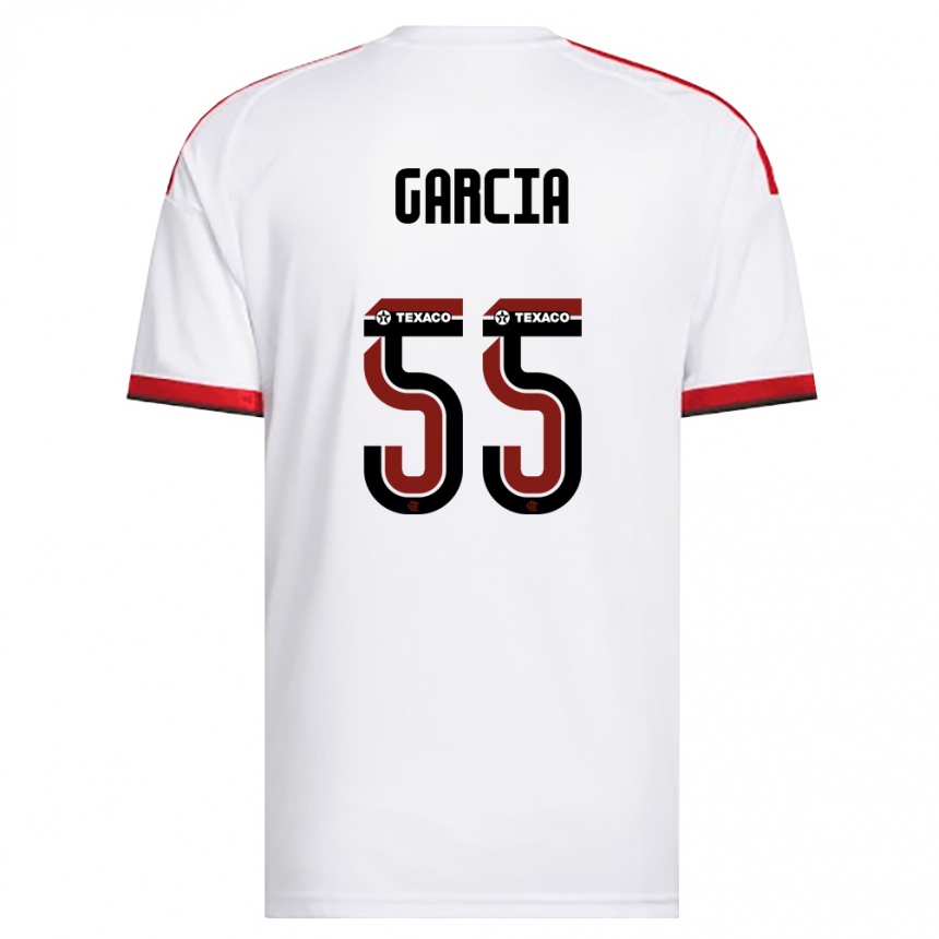 גברים כדורגל Caio Garcia #55 לבן אדום שחור הרחק ג'רזי 2026/27 גברים כדורגל Caio Garcia #55 לבן אדום שחור הרחק ג'רזי 2026/27