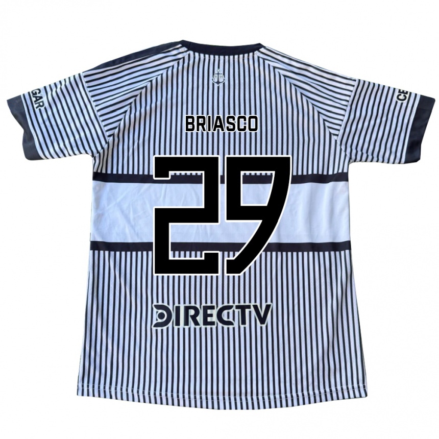 גברים כדורגל נורברטו בריאסקו #29 לבן שחור צהוב הרחק ג'רזי 2026/27 גברים כדורגל נורברטו בריאסקו #29 לבן שחור צהוב הרחק ג'רזי 2026/27