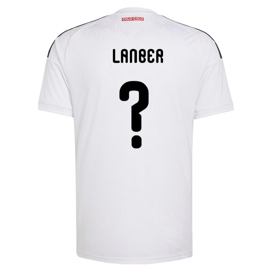 נשים כדורגל Maximiliano Lanber #0 לבן שחור ג'רזי ביתית 2026/27