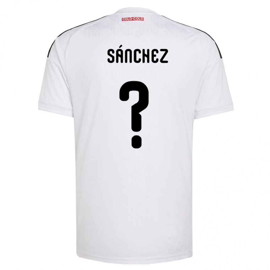 נשים כדורגל Bastian Sánchez #0 לבן שחור ג'רזי ביתית 2026/27