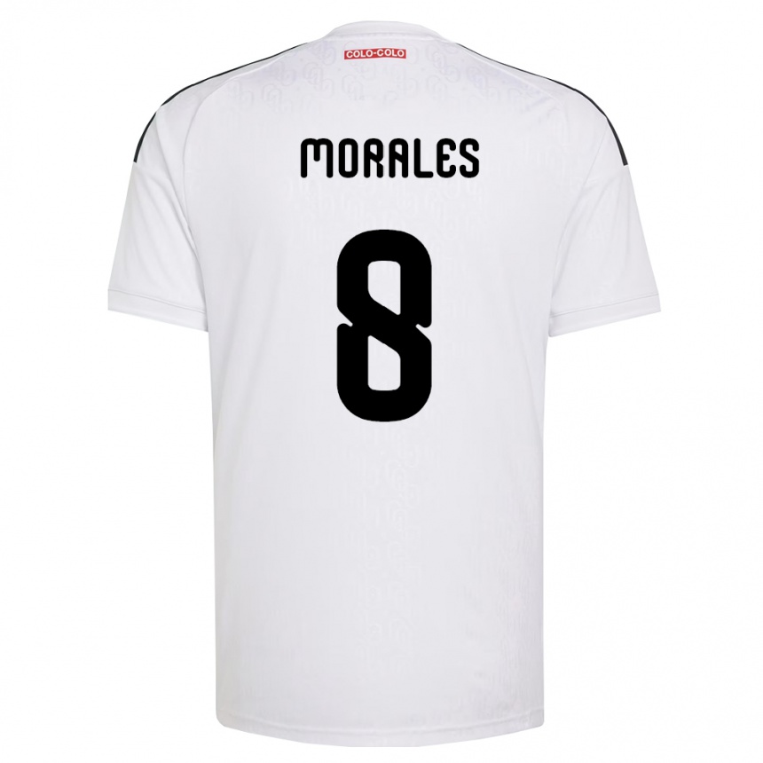 נשים כדורגל Cristopher Morales #8 לבן שחור ג'רזי ביתית 2026/27