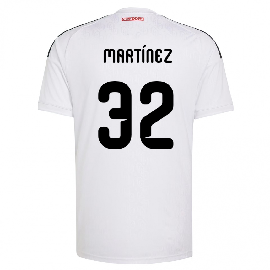 נשים כדורגל Vicente Martínez #32 לבן שחור ג'רזי ביתית 2026/27