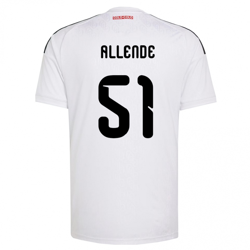 נשים כדורגל Pierre Allende #51 לבן שחור ג'רזי ביתית 2026/27