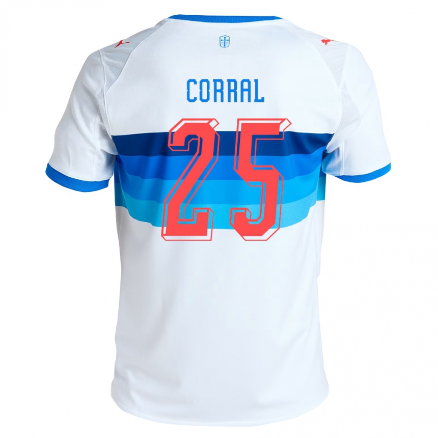נשים כדורגל דייגו קורל #25 לבן כחול שמיים ג'רזי ביתית 2026/27