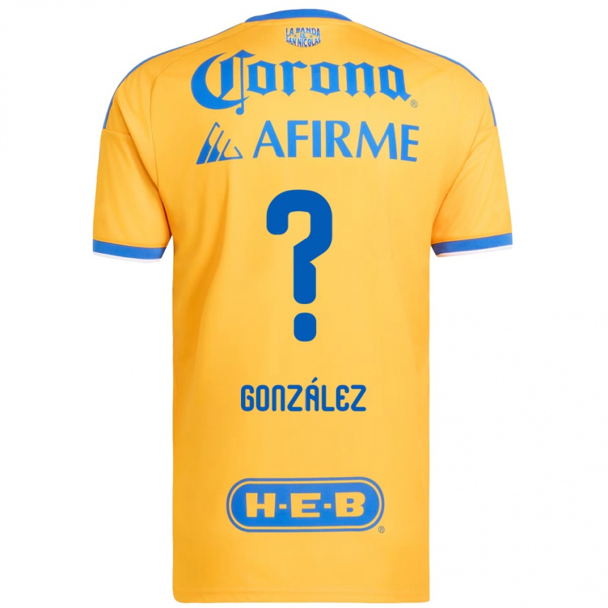 נשים כדורגל Fernando González #0 צהוב כחול ג'רזי ביתית 2026/27