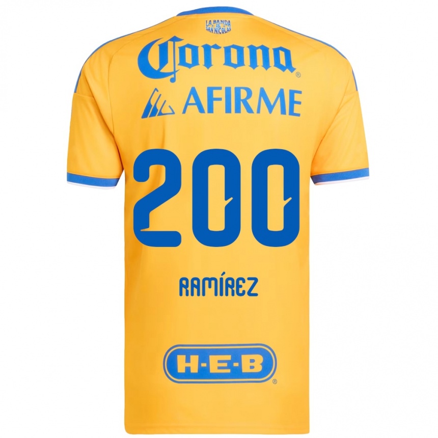 נשים כדורגל Diego Ramírez #200 צהוב כחול ג'רזי ביתית 2026/27