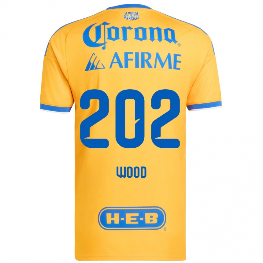 נשים כדורגל Yael Wood #202 צהוב כחול ג'רזי ביתית 2026/27